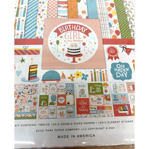 Birthday Girl Scrapbooking Kit  12x12 Double-Sided Papers & Stickers Big262016 - Picture 2 of 3